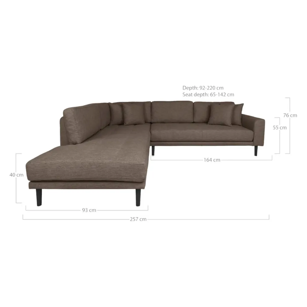 Johann Jakob Ecksofa Lido dunkelbraun New
