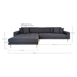 Johann Jakob Ecksofa Lido dunkelgrau Discount