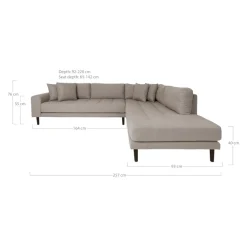 Johann Jakob Ecksofa Lido grau Hot