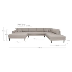 Johann Jakob Ecksofa Lido grau Hot
