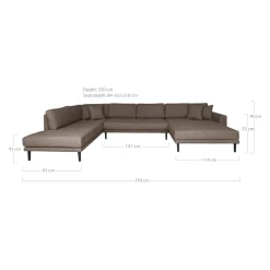 Johann Jakob Ecksofa Lido dunkelbraun Sale
