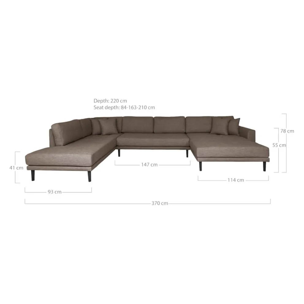 Johann Jakob Ecksofa Lido dunkelbraun Sale