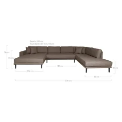 Johann Jakob Ecksofa Lido dunkelbraun Sale