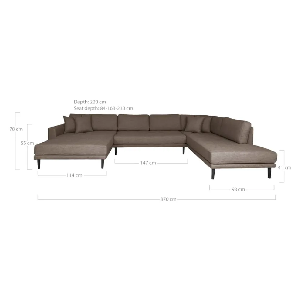 Johann Jakob Ecksofa Lido dunkelbraun Sale