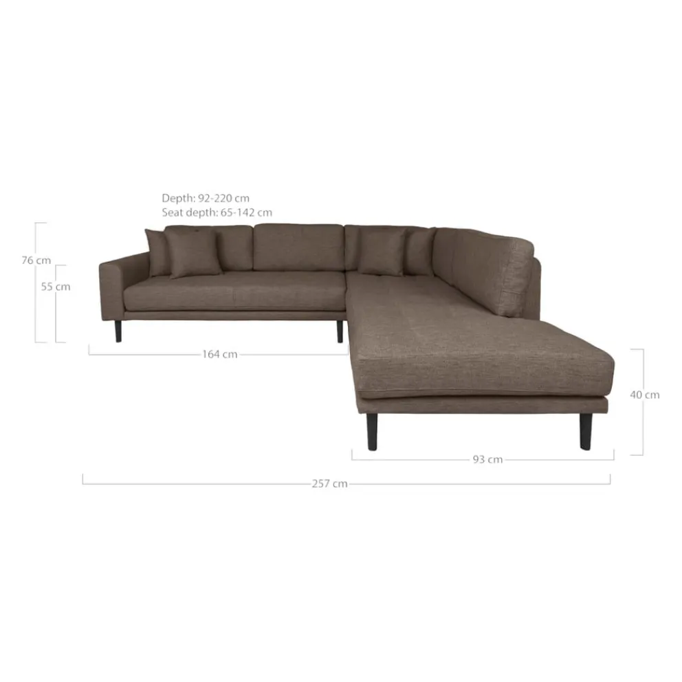 Johann Jakob Ecksofa Lido dunkelbraun Best