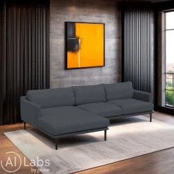 Lomoco Ecksofa Logan Kat D. Emmen 46 dunkelgrau New