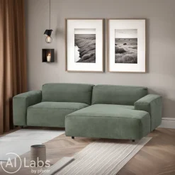 FLEXLUX Ecksofa Lucera grün Best