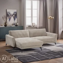 Beldomo Style Ecksofa Mjörn crème Discount