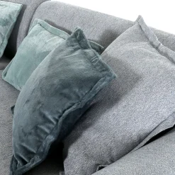 MID.YOU Ecksofa Mocca eisblau Discount