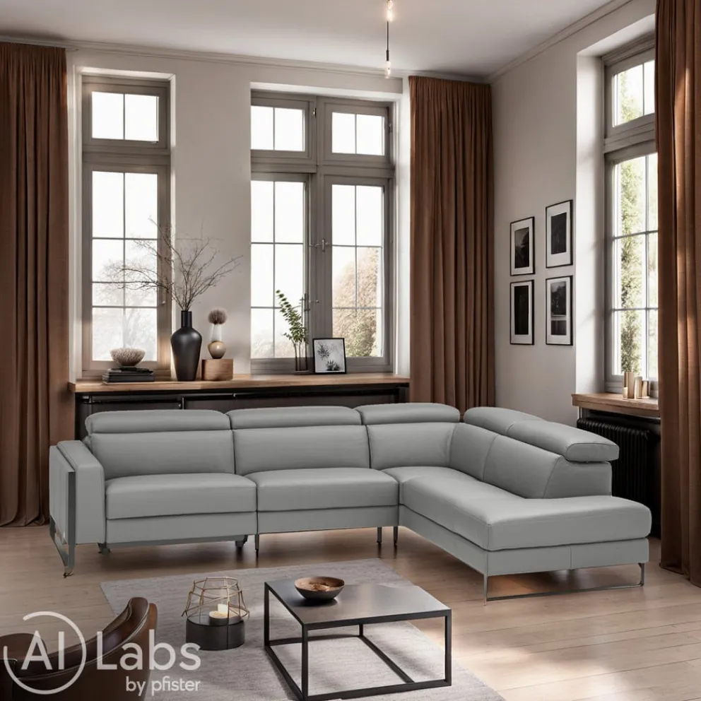Calia Italia Ecksofa Pier Kat. 12 Bull 329 grigio Best