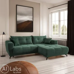 MID.YOU Ecksofa Restato moosgrün Clearance