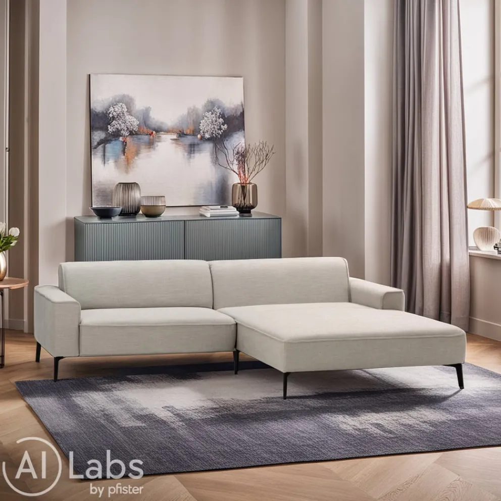 Johann Jakob Ecksofa Riva hellgrau New