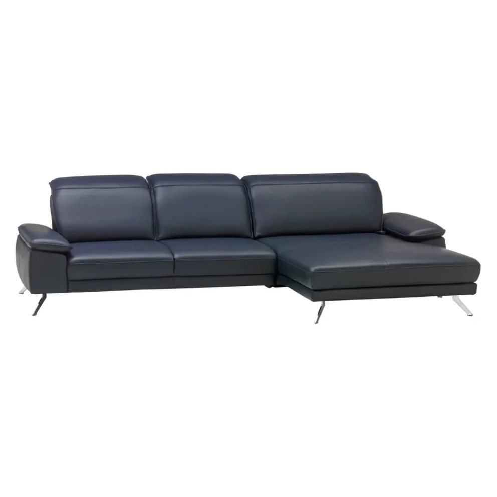 Dieter Knoll Ecksofa Rivello Kat. 160, La Tempra nightblue