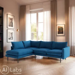 Livetastic Ecksofa Samos blau Online