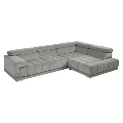 Beldomo Style Ecksofa Spliff-S silber Best