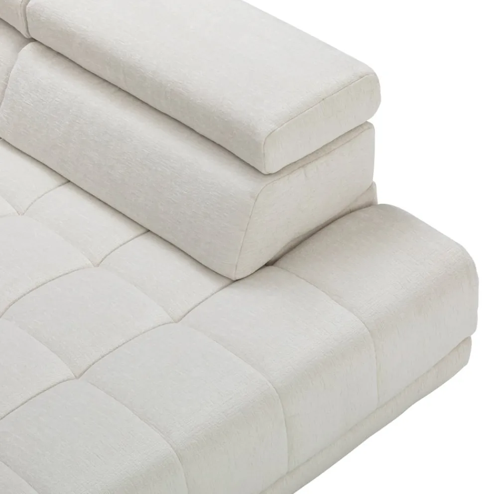 Beldomo Style Ecksofa Spliff-S off-white Hot