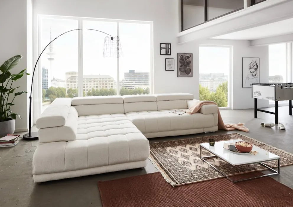 Beldomo Style Ecksofa Spliff-S off-white Hot