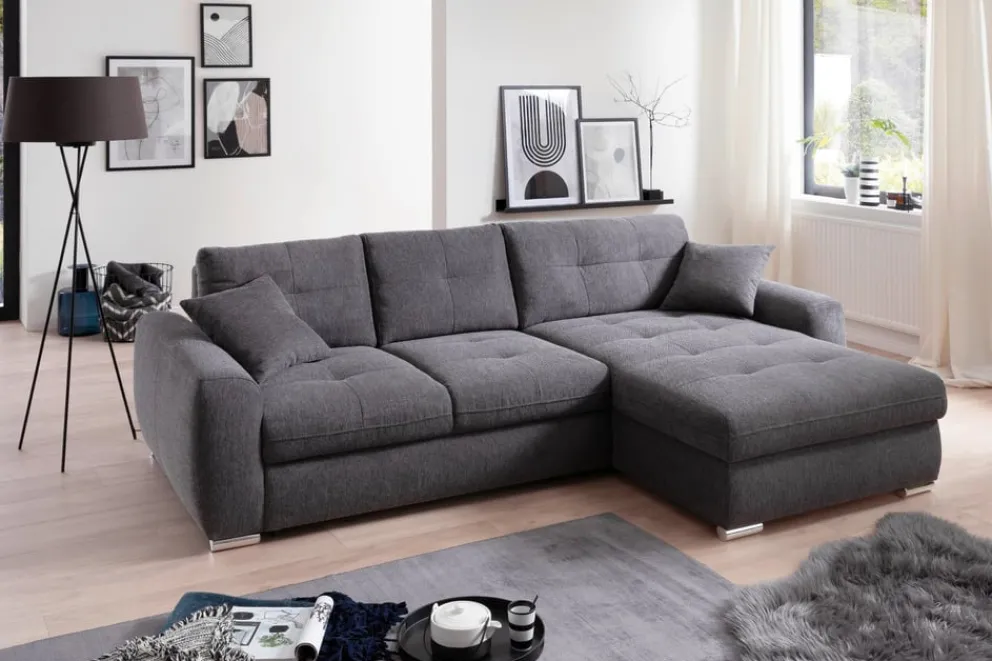Hom'In Ecksofa Tanika anthrazit Hot
