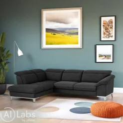 Livetastic Ecksofa Teresa 1S, Boston F002 black Outlet