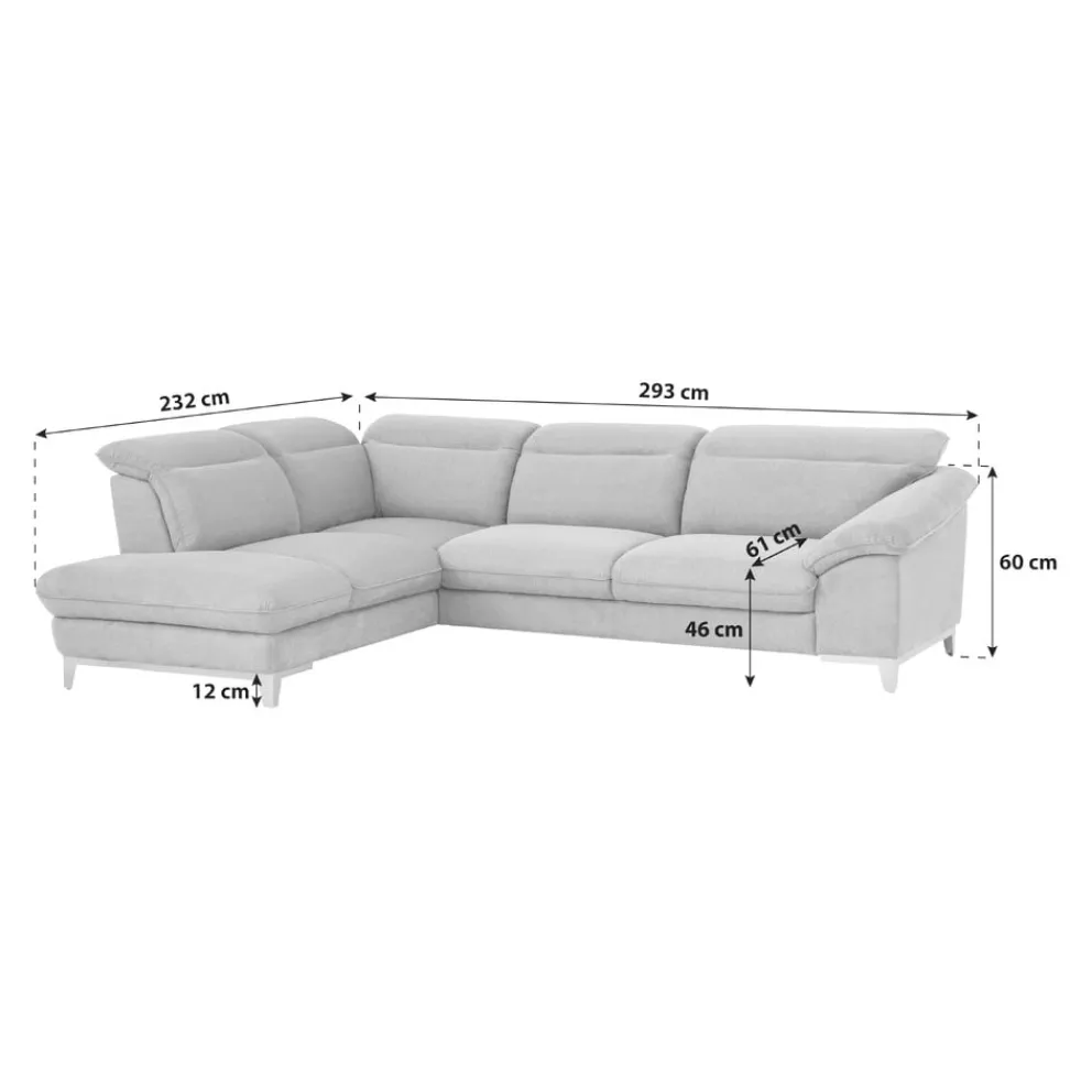 Livetastic Ecksofa Teresa 1S, Boston F002 black Outlet