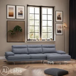 Calia Italia Ecksofa Toby-Wing grau Online