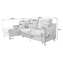 Livetastic Ecksofa Valentina petrol Best