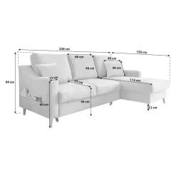 Livetastic Ecksofa Valentina moosgrün Clearance