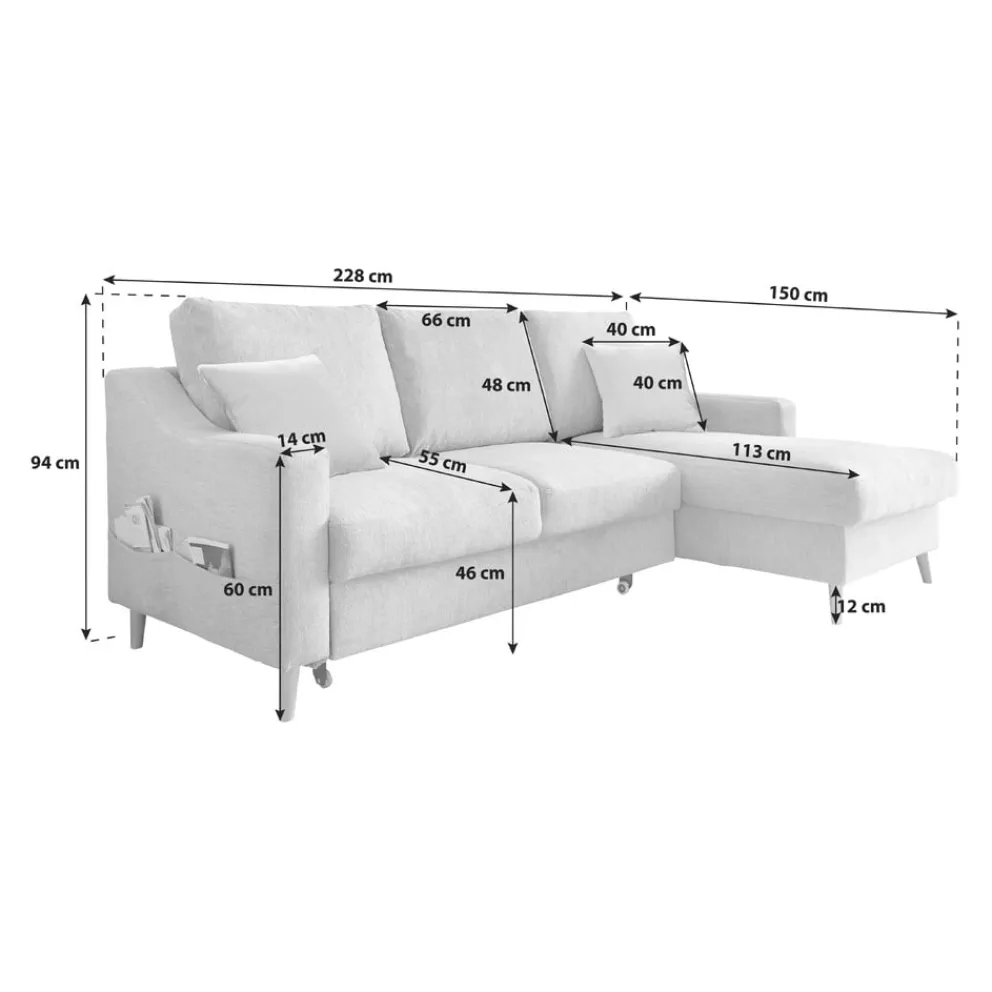 Livetastic Ecksofa Valentina moosgrün Clearance