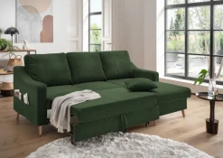 Livetastic Ecksofa Valentina moosgrün Clearance