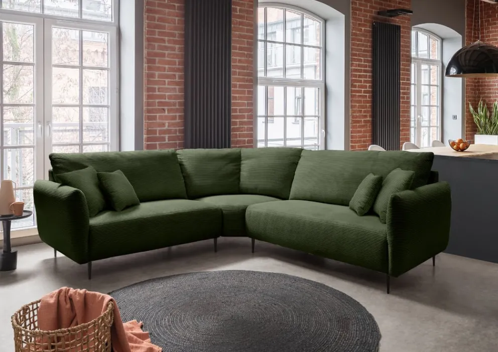 Livetastic Ecksofa Vanilla moosgrün Hot