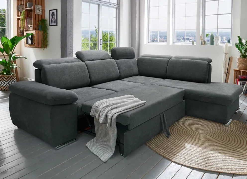 Livetastic Ecksofa Vasto anthrazit New