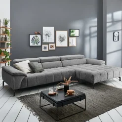 Beldomo Style Ecksofa Vegas-S grau