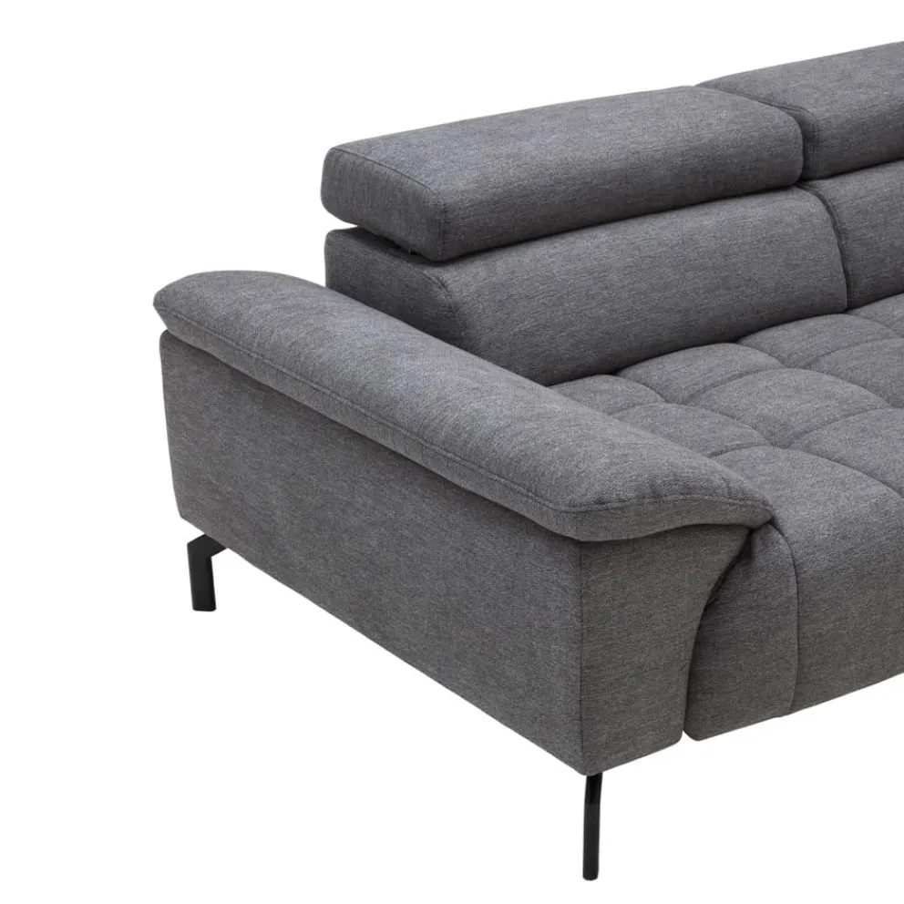Beldomo Style Ecksofa Vegas-S grau