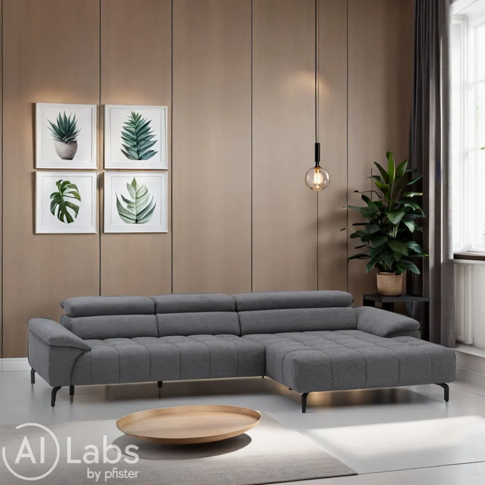 Beldomo Style Ecksofa Vegas-S grau