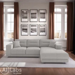 Livetastic Ecksofa Verona-3843 Kat. 0, Positano 83 grau Discount