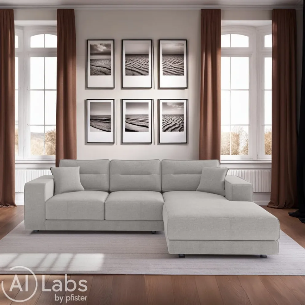 Livetastic Ecksofa Verona-3843 Kat. 0, Positano 83 grau Discount
