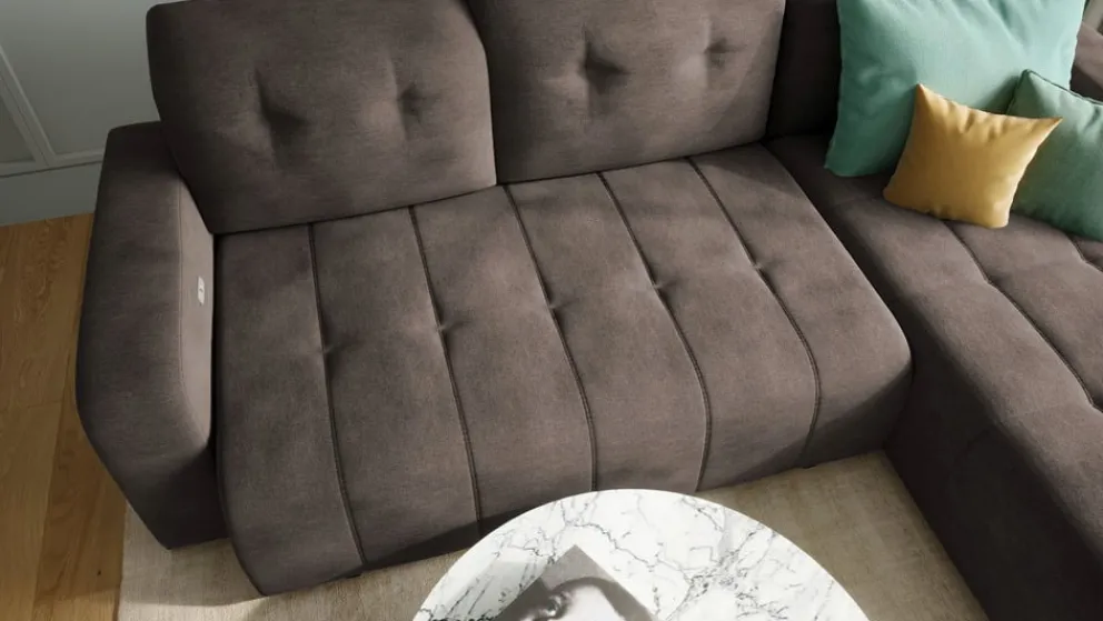 Livetastic Ecksofa Vicari dunkelbraun Hot