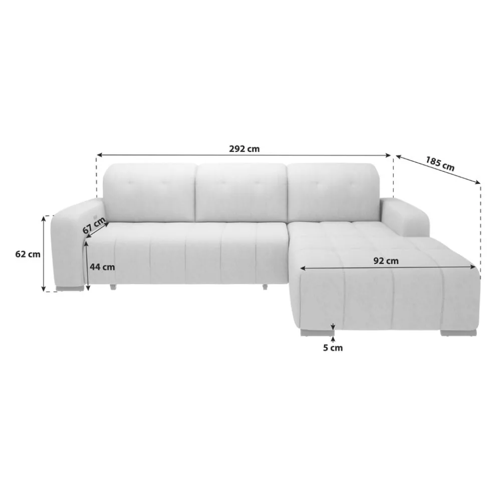 Livetastic Ecksofa Vicari dunkelbraun Hot
