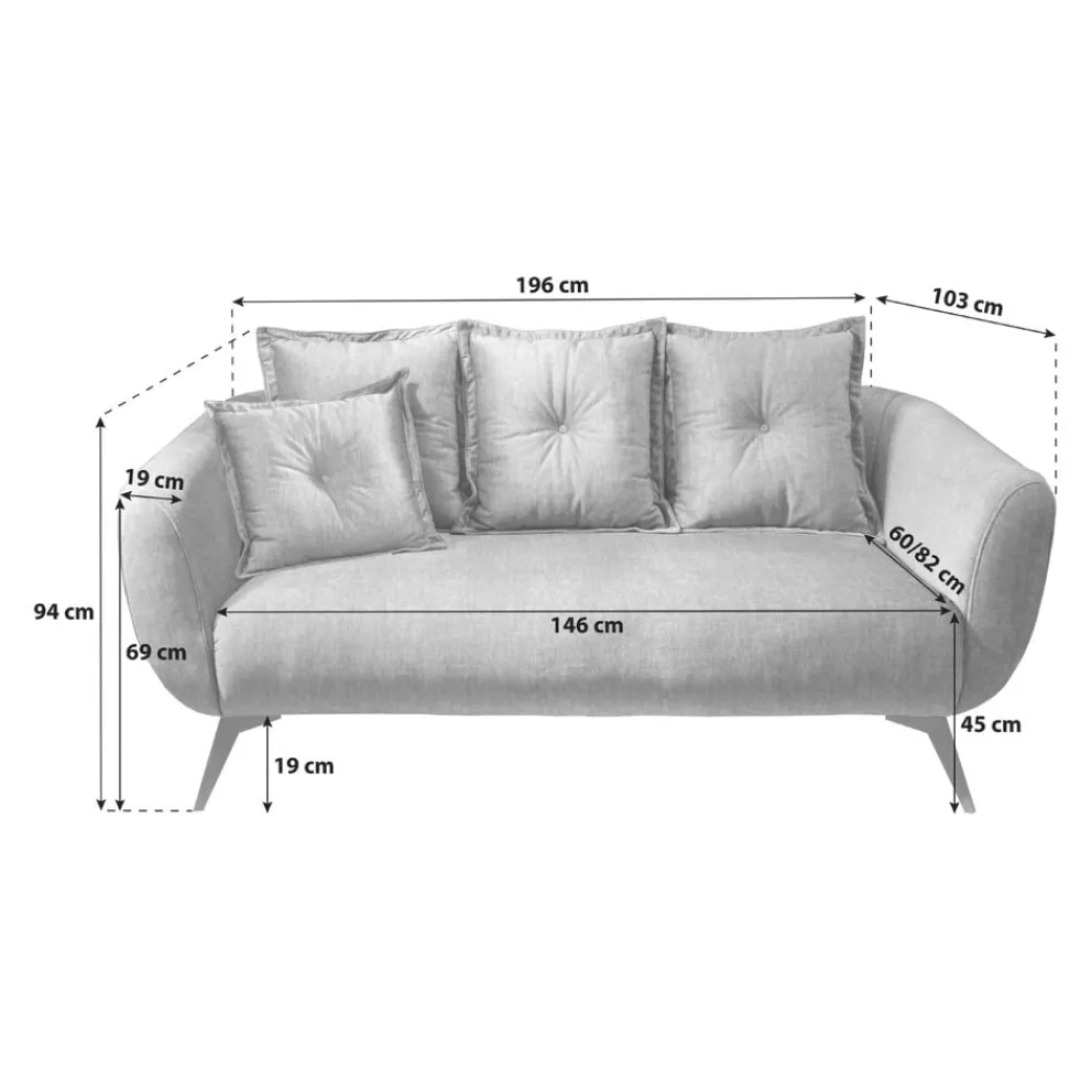 Livetastic Einzelsofa Baggio ozeanblau Discount
