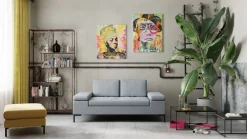 Hom'In Einzelsofa Baltimore Kat. 5, DPR 89 blue grey New