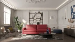 Johann Jakob Einzelsofa Classics Kat. D, Life Line Rot