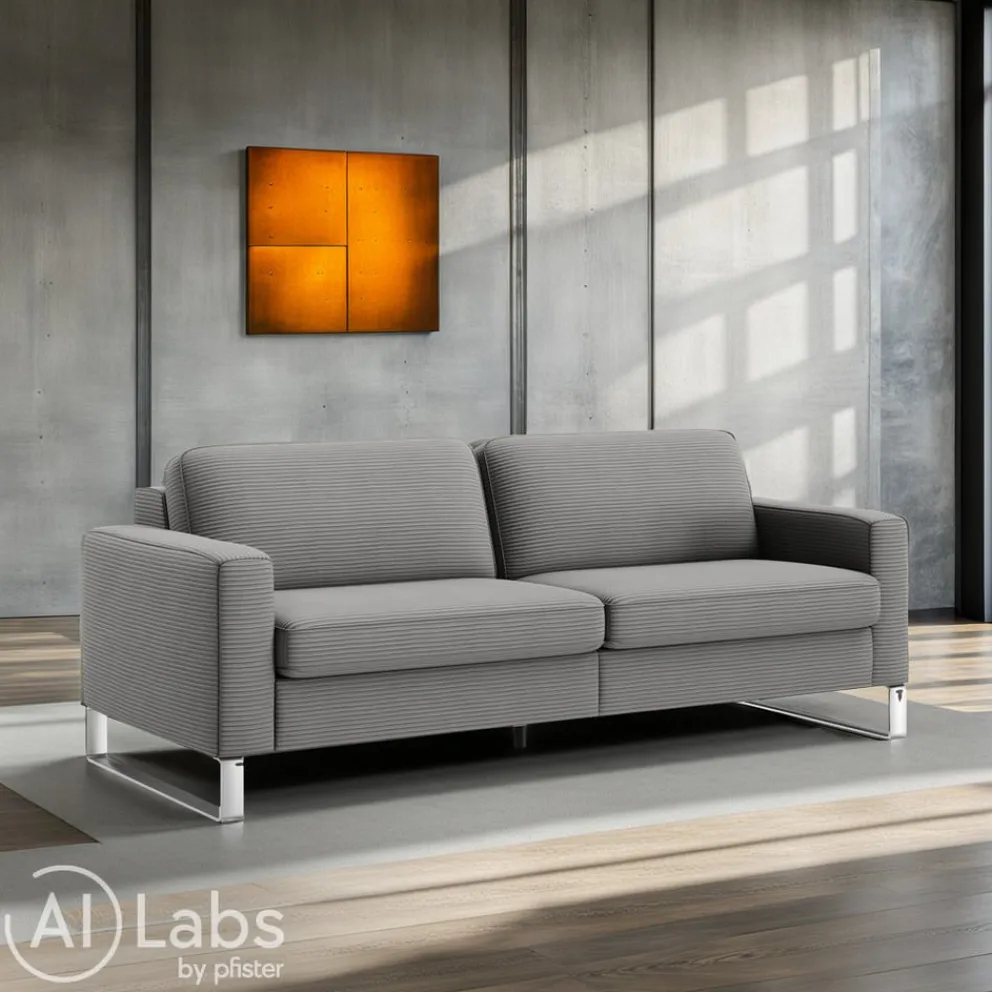 Johann Jakob Einzelsofa Classics Cord dark-grey Discount