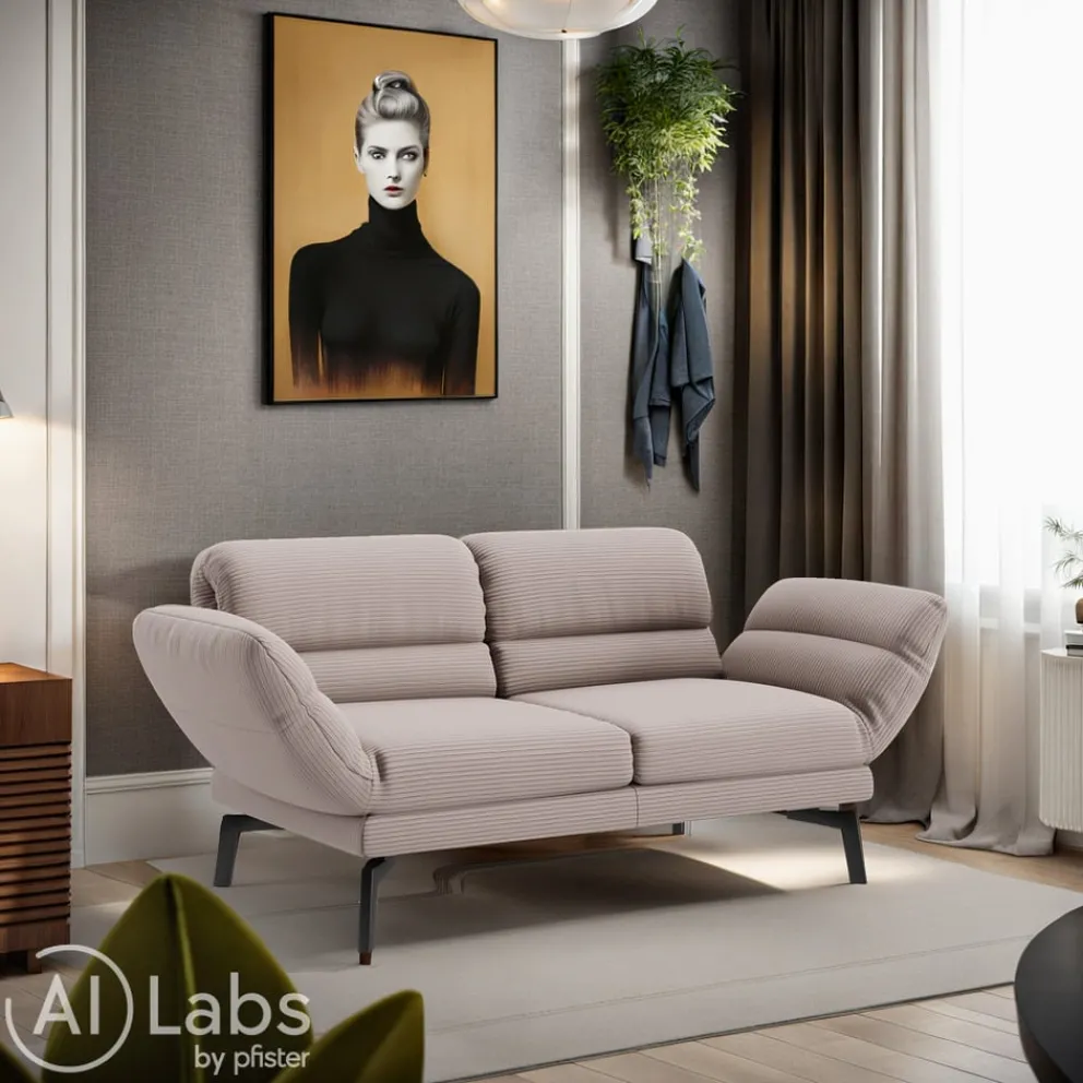 Dieter Knoll Einzelsofa Cosio Cord rosa New