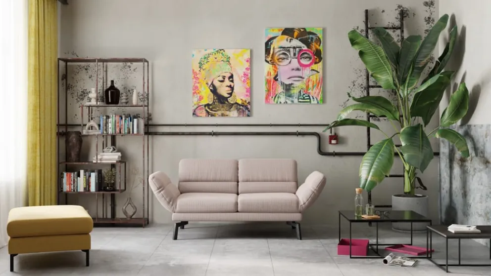 Dieter Knoll Einzelsofa Cosio Cord rosa New