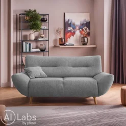 Livetastic Einzelsofa Drago silber New