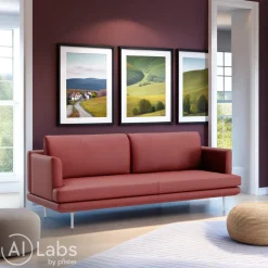 INTERTIME Einzelsofa I-Liv Santana karmin L3346S Outlet