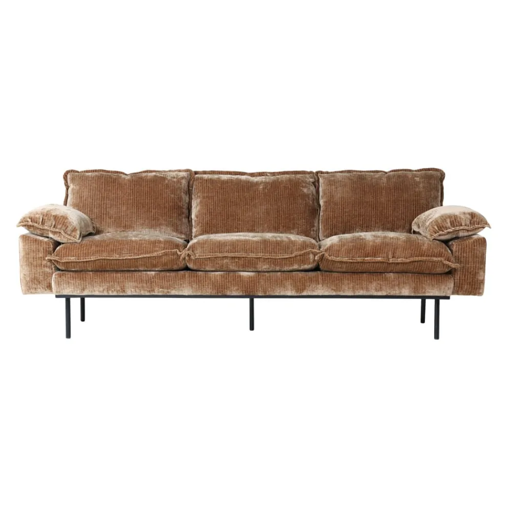 HKliving Einzelsofa Retro dunkelbraun Best