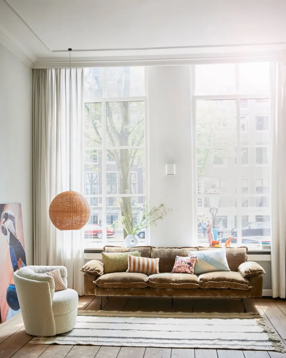 HKliving Einzelsofa Retro dunkelbraun Best