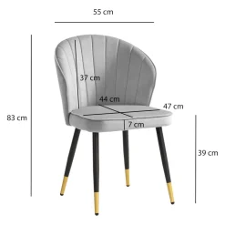 MID.YOU Essstuhl Design grau Clearance