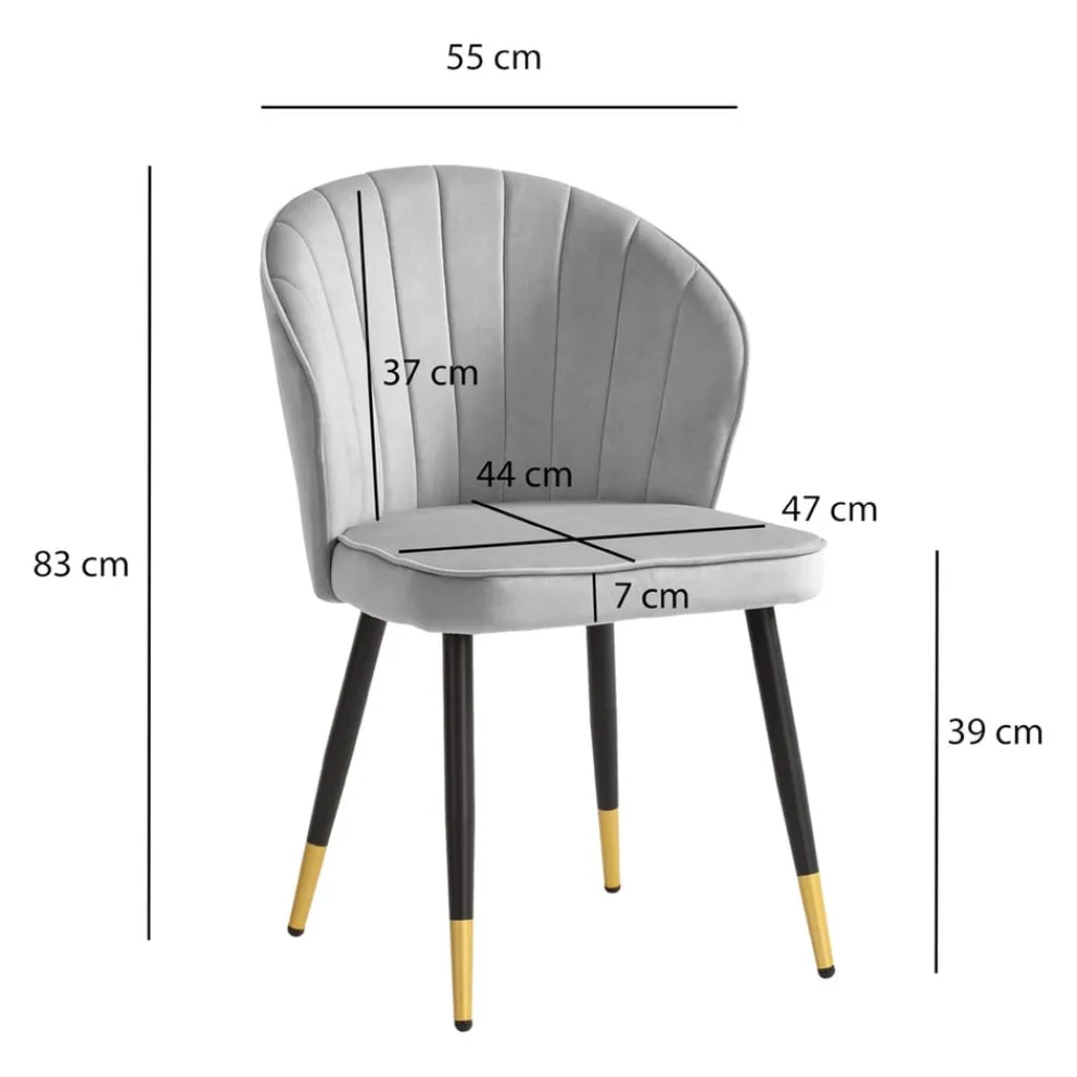 MID.YOU Essstuhl Design grau Clearance